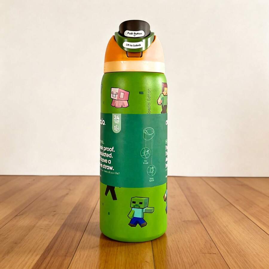 32Oz Outdoor Sports Water Cup Water Bottle Stainless Steel Vacuumowala Insulated Cup With Lid And Straw Suitable For Water, Iced Tea Or Coffee. - -32oz - Xem 1
