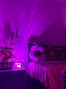 1 buah Lampu Proyektor LED Gelombang Cahaya Utara, 16 Warna, Kontrol Sentuh/Remote, Pencahayaan Ambient LED Bertenaga USB, Cocok Untuk Kamar Tidur, Dekorasi Langit-langit, Home Theater, Berkemah, Pernikahan, Pesta Liburan, Hadiah Natal - MultiWarna - View 5