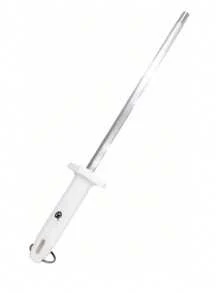 Chaira Profissional 10" para Afiar Facas – Aço Inox com Cabo Ergonômico - Prata - Visão 2