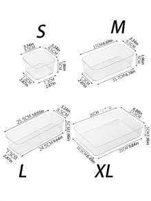 4/5/6/7/8/11pcs Desktop Cosmetic Storage Box, Combination Transparent Plastic Drawer Organizer Set, Transparent Vanity Storage Box, Exquisite Storage Box, Desktop Drawer Divider Organizer Box And Storage Bin, Suitable For Cosmetics, Jewelry, Small Tools In Kitchen, Bedroom, Bathroom, Office, Party Desktop Drawer Decor - Clear - View 10