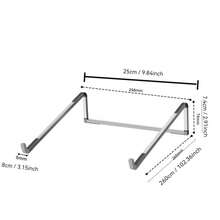笔记本电脑支架，可折叠可调节铝合金电脑平板支架，笔记本电脑桌面支架，散热 - 查看 8