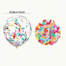 12 英寸冰淇淋五彩纸屑气球，用于派对装饰、生日房间装饰和娱乐、生日 14、冰淇淋派对用品、外星人派对、外星人、生日装饰、派对用品 - 彩色 - 查看 7