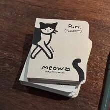 Cute Cartoon Cat Notebook, Blank Page Mini Pocket Notebook, Portable Student Planner Diary - One Size - View 8