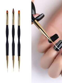 Bộ cọ vẽ móng nghệ thuật - Bộ 3 cọ vẽ móng acrylic hai đầu chuyên nghiệp, cọ kẻ viền, cọ vẽ chi tiết, cọ vẽ thiết kế, cọ đắp gel, dụng cụ vẽ móng 3D. - Nhiều màu - Xem 9