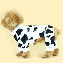 1件宠物服装，猫咪四脚套装，轻便春秋季防掉毛宠物服 - 黑與白 - 查看 4