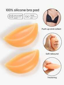 1对/2对硅胶胸垫内衣衬垫，小胸聚拢扁平胸部使其看起来更大，防水假胸垫，泳衣比基尼文胸内置隐形胸垫 - 彩色 - 查看 14