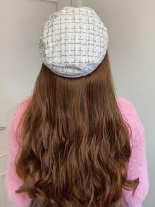 26-Inch Beret Wig With Curly Hair, Elegant And Fashionable, High-Temperature Synthetic Long Curly Wig, Suitable For Women's Daily Wear. - Multicolor - View 8