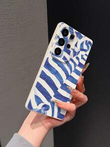 Striped Galaxy S26ULTRA S25ULTRA S26PLUS S24ULTRA S25FE S23 S22 A57 A56 A17 A07 A16 A55 Phone Case, Luxury, Beautiful Blue Striped Creative Cover, Suitable As Gift For Friends, Birthday, Soft Silicone Back, Camera Cutout, Wireless Charging Support - Multicolor - View 3