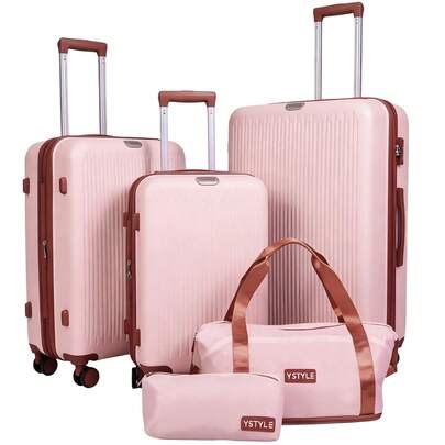 YSTYLE Luggage Sets 5 Piece,Expandable Hardshell Suitcase Set, Travel Suitcases With Durable Spinner Wheels And TSA Lock