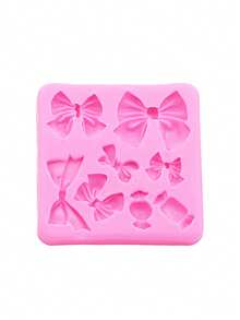 1pc Pink Liquid Silicone Material Silicone Mold, Bowknot Shaped Silicone Mold, Resin Jewelry Accessories Mold, Suitable For Making Resin Jewelry Accessories, Headwear, Hollow Out Clogs, Phone Cases And Other Decorative Accessories - Bow - View 12