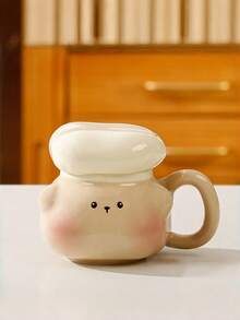 Creative Minimalist Cartoon Cute Ceramic Couple Milk Coffee Mugs, 401-500ml Large Capacity, Microwave & Dishwasher , Afternoon Tea Cup - Multicolor - View 12