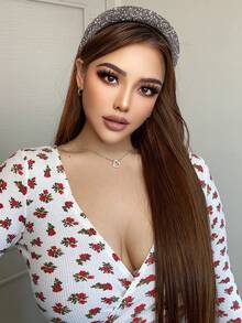 26-Inch Long Straight Wig, Removable Headband Wig, Synthetic Fiber Wig, Half Wig - Multicolor - View 4