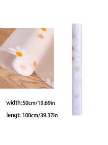 1 rollo de alfombrilla transparente con diseño de margaritas, revestimiento antideslizante para gabinetes de cocina, estantes, mesas - Material de plástico EVA de alta calidad - Multicolor - Ver 23