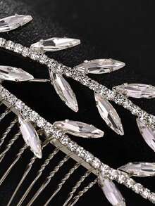 1pc Branch Hair Comb, Fresh And Elegant Style, Suitable For Bride, Wedding, Banquet, Rhinestone Hair Accessory, Haircomb, Headpiece,Summer,Holiday,Travel - Multicolor - View 6