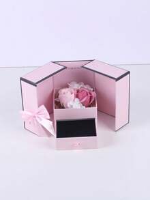 Hộp quà hoa tươi cao cấp, thích hợp đựng vòng cổ, son môi, dùng trong nhiều dịp như Ngày của Mẹ, đám cưới, Ngày Valentine, làm hộp đựng trang sức, hộp quà tặng. - Hộp quà tặng - Xem 15
