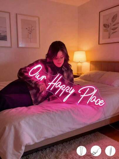 Custom Neon Sign Wall Decor Personalized LED Neon Light Sign Custom Name Neon Sign For Wedding Bedroom Home Room Decor Handmade Personalized Neon Wall Art Wedding Welcome Sign Birthday Party Personalized Gifts For Her Couples