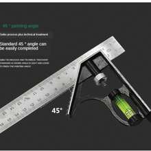 300mm Stainless Steel Combination Square Angle Ruler, Mobile, Horizontal, 45 Degree, Right, Carpenter, Woodworking Level TZHT - Combined Angle Ruler - View 6