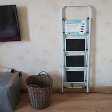 Gr8 Home 4 Step Ladder Folding Stool Non Slip Tread Heavy Duty Steel Foldable Home DIY - Foldable - View 5