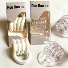 Fidget Toys Pack Fidget Twist Toys Stocking Stuffers Easter Gifts For Men Women Party Favors Autism Autistic Adults Stress Relief Sensory Toy ADHD Toys - 彩色透明水晶(附盒子) - 查看 2