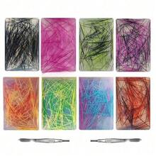 2026年最新款青少年减压玩具，4.7*2.4英寸硅胶去角质舒缓焦虑垫，成人放松玩具，派对礼物，款式随机发货 - 彩色 - 查看 4