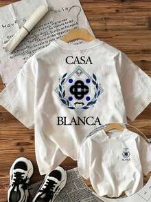 Camiseta de manga corta para mujer, con cuello redondo, estampado de gato con eslogan, casual, versátil, para uso diario. - Blanco - Ver 6