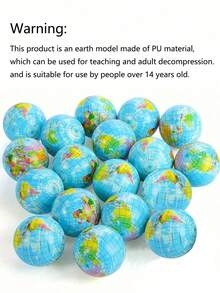 1包（1/3/5/10个）蓝色星球挤压球 - 柔软海绵放松小礼物，适合地球日派对礼品、嘉年华奖品和礼物，缓解工作和学习压力的小礼物 - 彩色 - 查看 3