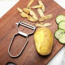 2pcs Stainless Steel Potato Peeler, Multifunctional Kitchen Tool With Sharp Rotatable Blade, Suitable For Peeling Fruits And Vegetables - Multicolor - View 8