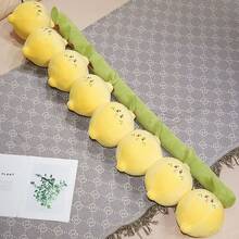 可爱逼真水果毛绒长抱枕玩具，卡通草莓、柠檬、苹果、番茄软垫，适用于家居、卧室、沙发，儿童生日礼物，新年派对装饰 - 彩色 - 查看 17