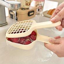 1pc Easy-Clean Mini Fruit Colander With Handle - Suitable For Cherries And Blueberries, Durable Plastic Kitchen Strainer, Fruit Rack - 1pc - View 7