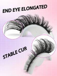 14 Pairs Of Messy Natural Cat Eye Eyelashes Transparent Eyelashes Cat Eye Look Slender Eyelashes Eye End Slender Full Strips Soft Natural Realistic False Eyelashes - View 5