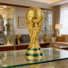2026 FIFA 世界盃官方授權獎盃複製品，金色冠軍盃樹脂雕像，足球收藏紀念品，居家辦公室桌面裝飾，足球迷運動紀念禮物 - 多色 - 查看 3