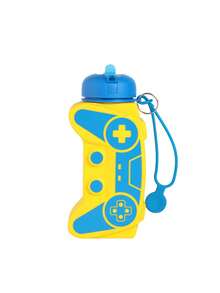 Game Controller Collapsible Silicone Kids Water Bottle 600ml, Platinum Silicone, Foldable & Drop Resistant, Carabiner Clip, Leakproof | Eid Gift, Ramadan Special, Backto School, Easter Basket, Christmas Stocking Stuffer For Boys Girls Gamers - Multicolor - View 9