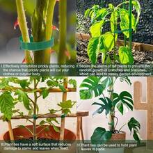10/100/300pcs Reusable Adjustable Green Garden Nylon Plant Ties, Non-Slip - Ideal For Climbing Plants, Support And Garden Maintenance | And Easy-To-Use Gardening Tool - Multicolor - View 9