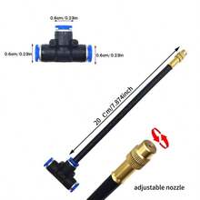 Garden Watering Atomization System, High Water Flow Rate, No Drying, Adjustable Copper Nozzle, Freely Bendable Automatic Irrigation Nozzle, Three-Way Quick Connect Accessory, Suitable For Elevated Flower Beds, Outdoor Gardens, Lawns, Potted Plants - A - View 3