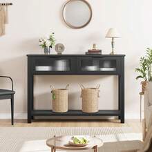 Sofa & Console Tables - Black - View 1