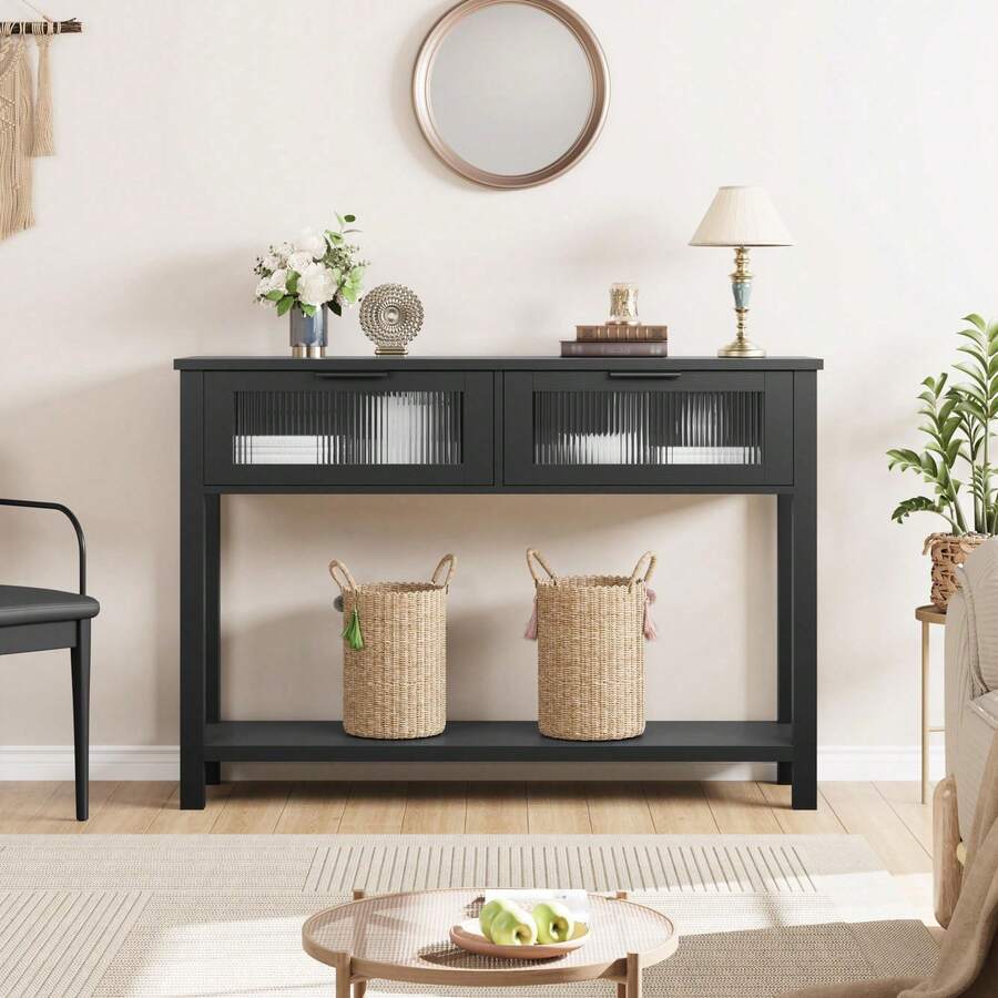 Sofa & Console Tables - Black - View 1