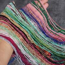 2/3/4mm Natural Stone Amethyst Tiger Eye Lapis Lazuli Beads Inlaid With Bright Pearl Jewelry Making DIY Necklace Bracelet Jewelry - Multicolor - View 2