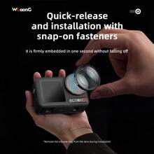 适用于 Osmo Action5Pro/4/3 的微距镜头滤镜,采用多层镀膜/光学玻璃/铝合金镜框,捕捉微观奇观,是户外运动/探险和假日旅行的理想之选,轻巧的卡扣设计 | 安装简便 | 创意微距滤镜 - 查看 4