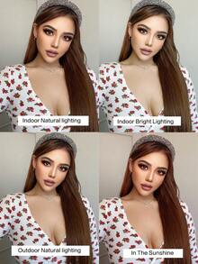 26-Inch Long Straight Wig, Removable Headband Wig, Synthetic Fiber Wig, Half Wig - Multicolor - View 9