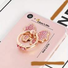 Elegant Crystal Butterfly Shaped Phone Ring Holder - Universal Phone Ring Stand, Rotatable, Hands-Free Phone Holder Suitable For All Smartphones - Multicolor - View 7