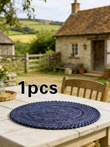 1/2/4pcs Rustic Style Placemats, Minimalist Fashion Tablemats, Coffee Machine Pads, Non-Slip Heat-Resistant Coasters, Suitable For Wedding Party, Holiday Celebration, Picnic Camping, Birthday Banquet Table Decor - Multicolor - View 12