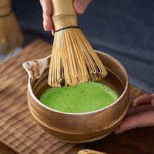 Nuevo set premium de batidor de matcha, revolvedor de café, set de batidor de matcha y soporte, cepillo de té de matcha de bambú, accesorios de ceremonia del té de mango largo, regalo del Día del Padre - Multicolor - Ver 11