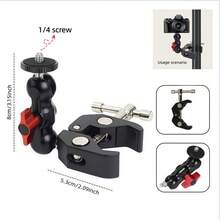 Brazo mágico giratorio de 11 pulgadas + Abrazadera súper, adecuado para la conexión de cámara DSLR a monitor LCD, luz de video LED y accesorios de cámara - Negro - Ver 16