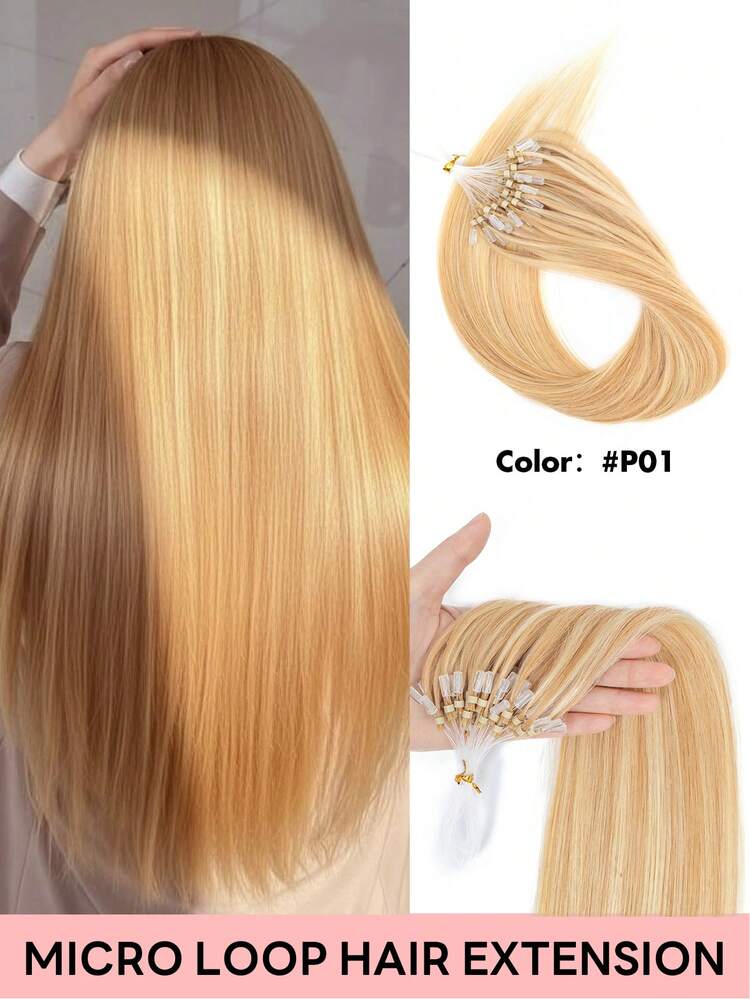 Tóc nối hạt siêu nhỏ, tóc nối tự nhiên, tóc nối vòng siêu nhỏ, dài 12-22 inch, tóc thẳng tự nhiên, màu vàng nhạt, vô hình và mượt mà, tóc nối vòng siêu nhỏ tự nhiên, dễ dàng lắp đặt, tăng độ dày cho tóc nữ, phù hợp cho sử dụng hàng ngày, dự tiệc và đám cưới. - Nhiều màu - Xem 28