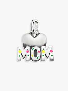 1pc 925 Sterling Silver Heart MOM Beaded DIY Bracelet, Exquisite Gift, Back To School Essential For Students, Backpack Accessory For Teenagers And College Students, Affordable Student Jewelry - Style 5 - View 6