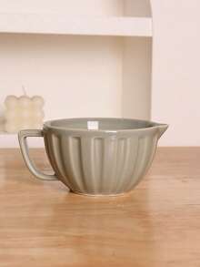 1 tô trộn bột 240ml, tô trộn bằng gốm, tô đánh kem, tô trộn bột, tô nướng, có vòi rót, tô trộn chống trượt kẻ sọc dọc, có vòi rót, có tay cầm, tô đánh kem bằng gốm, tô nướng gia đình có vòi nhọn, tô hứng nước nhỏ giọt - Nhiều màu - Xem 12