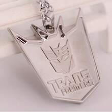 Hasbro 情侣项链，男女通用吊坠项链，霸天虎设计，配饰，生日和节日礼物 - 銀色 - 查看 5