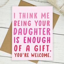 1pc 5-Star Auntie Mother's Day Card - Funny Birthday Invitation & Gift, Best Auntie Card For Spring Celebration, Happy Auntie Mother's Day Card - A - View 4