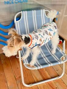 Dog Shirt, Soft Cute Dino Print Dogs T Shirts, Lightweight Doggie Tank Top Cat Clothes, Sleeveless Dog Shirt For Small Dogs, Stretchy Pet Vest - Multicolor - View 11