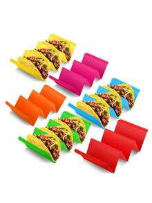 Réchauffe-tortillas ondulés multicolores, support à tortillas en plastique de style mexicain, cadeau idéal pour la famille, les amis et les amateurs de tortillas, pour une utilisation quotidienne à la maison et au restaurant - Multicolore - Voir 3
